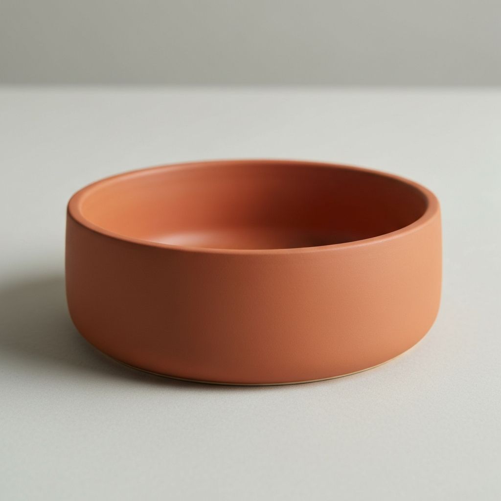 Terrakotta-Keramik Näpfchen mit warmem Ton-Finish